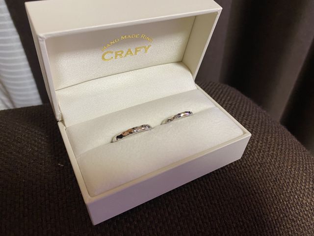 結婚指輪(プラチナ、槌目)