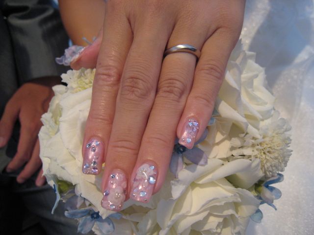 挙式の控室で撮ってもらった写真です