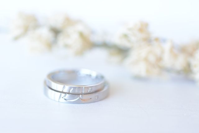 繋がったそれぞれのイニシャルを入れました。