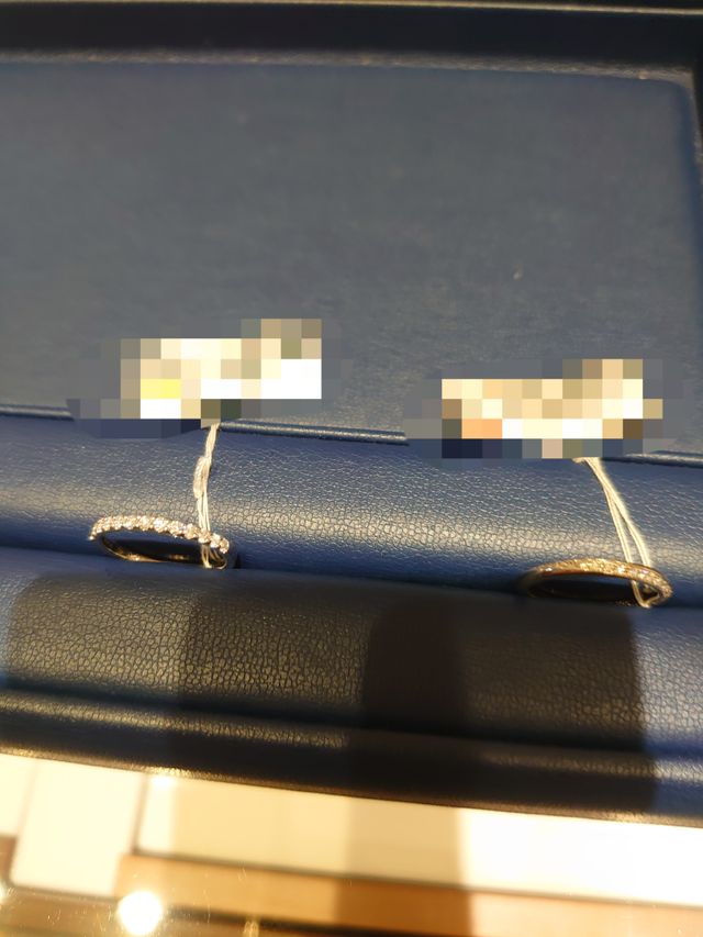 爪留めのハーフエタニティ