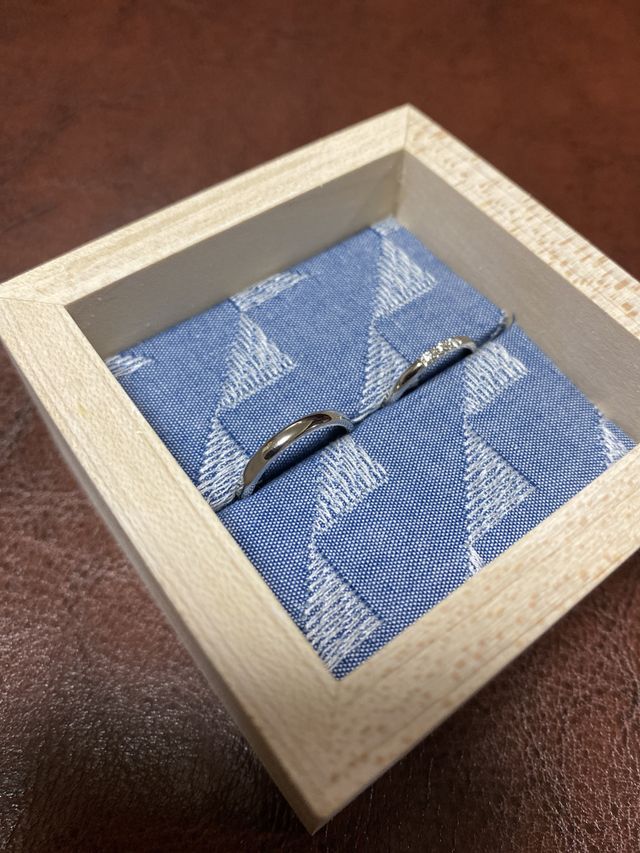 リングボックスも可愛くてお気に入りです。