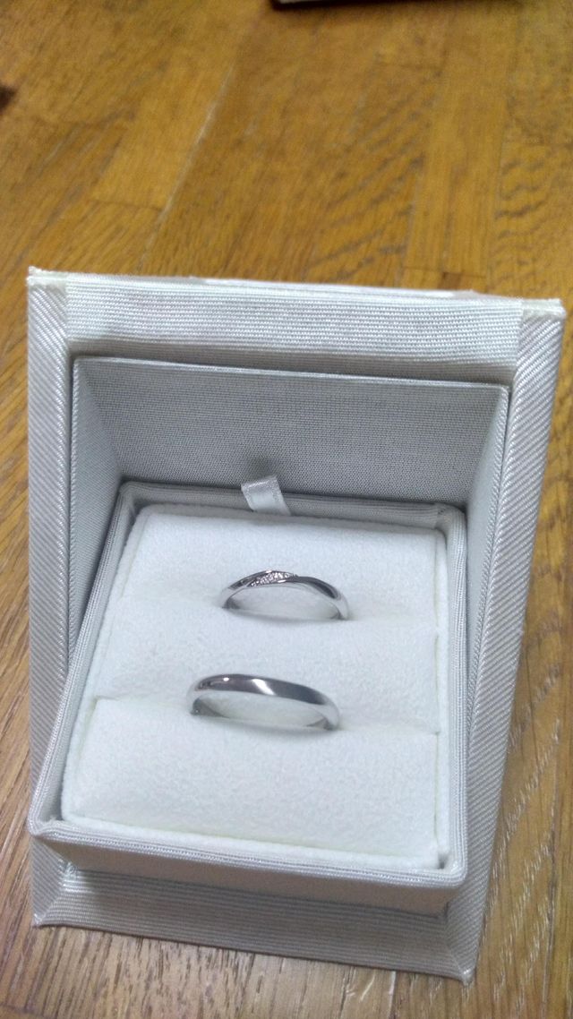指輪を受け取った日に撮影しました。