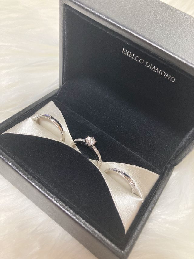 結婚指輪はなるべく違和感のない物を選びました。