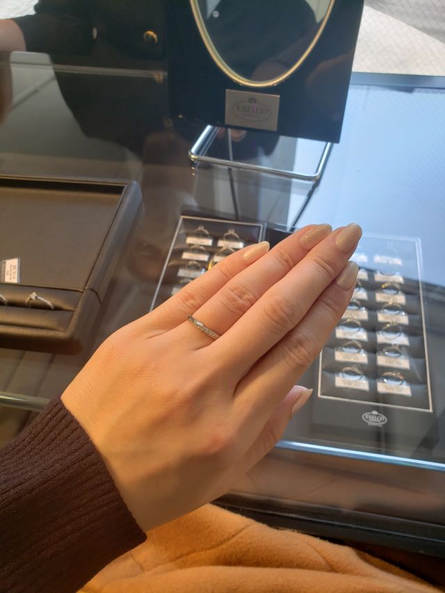 ダイヤモンドの輝きがとても綺麗でした。