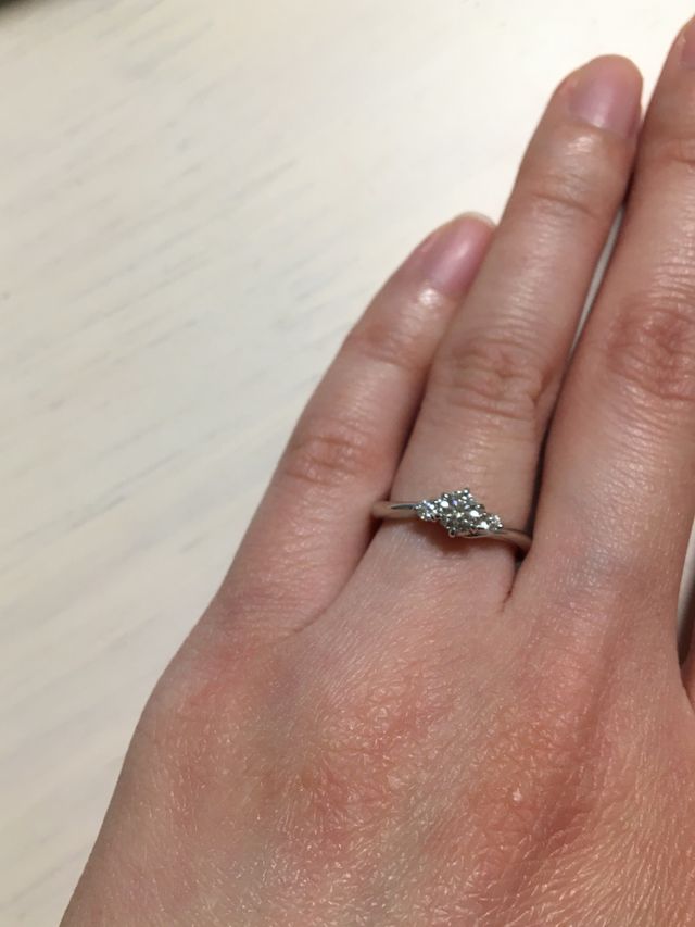 完成品着用写真。サイズは3.5です