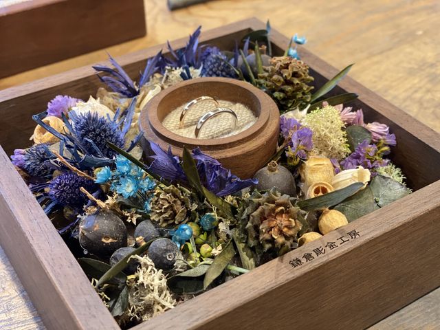 2人の一生の思い出になる結婚指輪ができました。