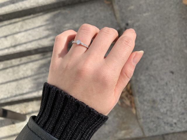 太陽に当たるとダイヤモンドが反射してキラキラが止まりません