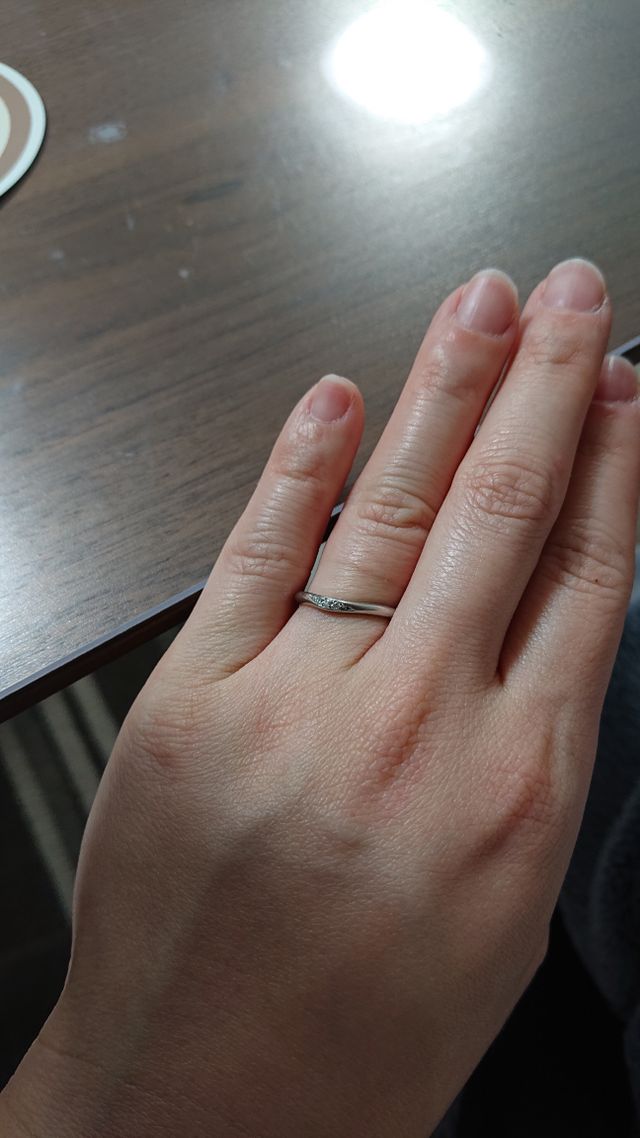 クリーニングをしてもらい、ダイヤモンドの輝きが復活しました◎