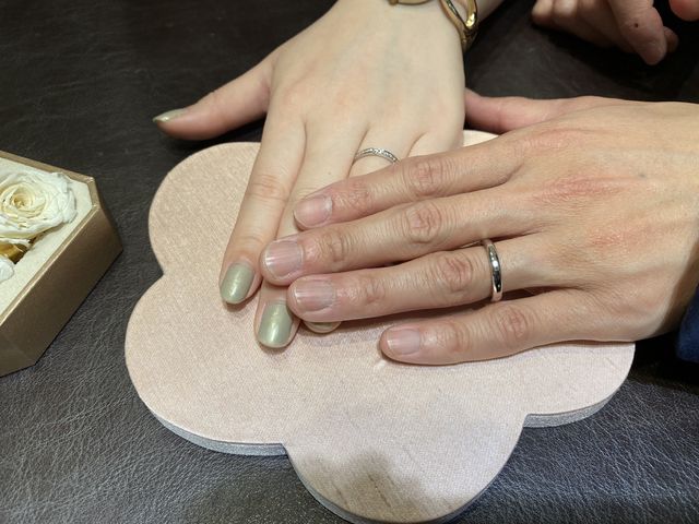 購入し、受け取りの際にスタッフさんに撮って頂きました！