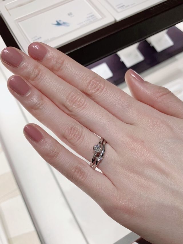 婚約指輪、結婚指輪ともに【結】