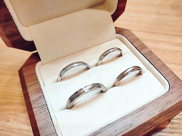 入籍指輪 結婚指輪の計4本作って貰いました