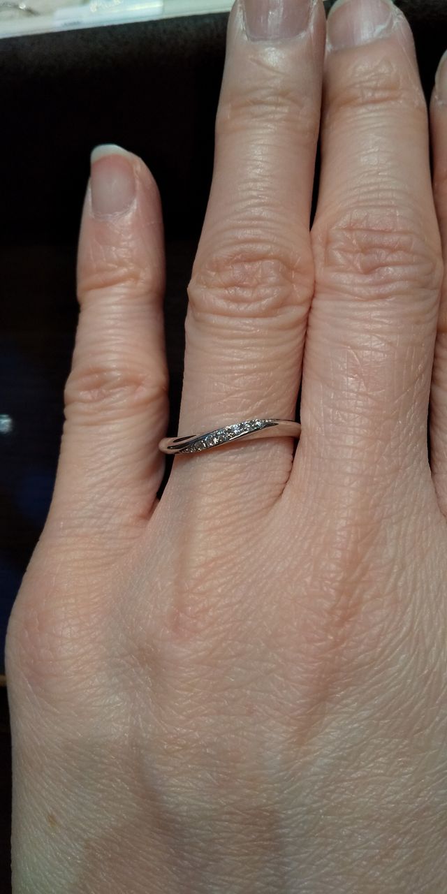 ダイヤとプラチナがバランス良く光るリング