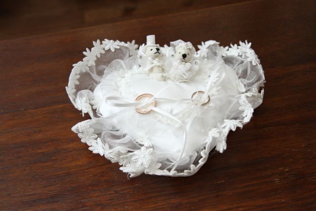 gardenさんで頂いたリングピローと指輪