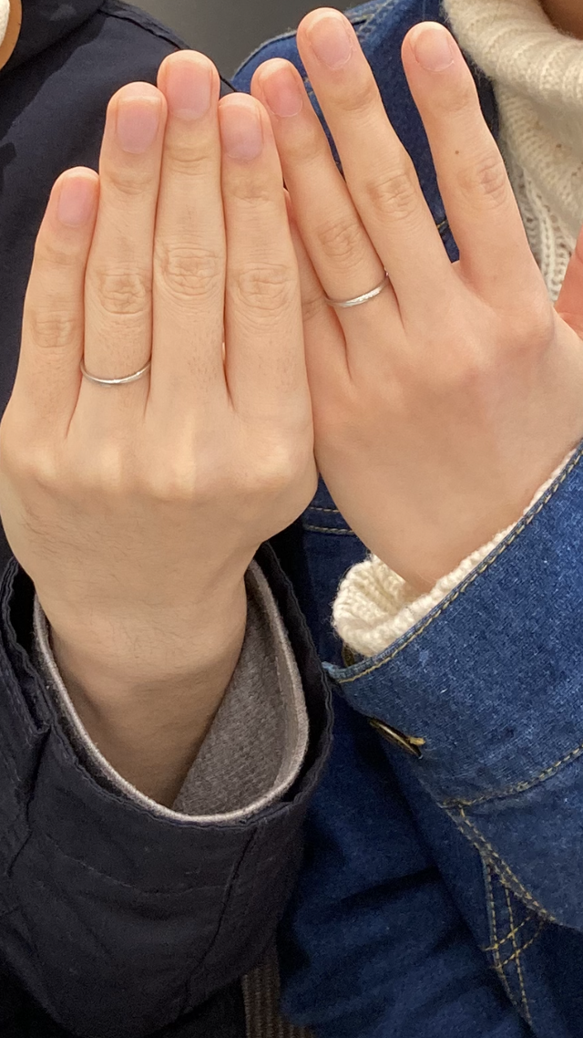 受け取りの時にスタッフの方に撮っていただきました！