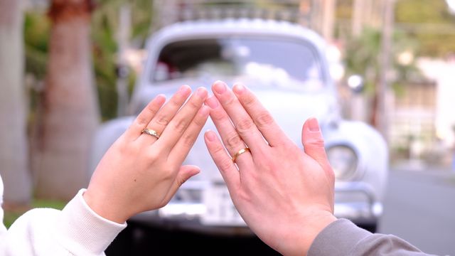 指輪購入記念に撮影しました☺︎