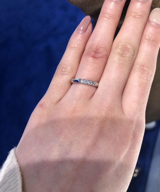 ダイヤ3石のデザイン