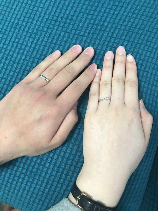 着用して2人で撮ってみました