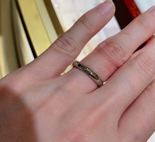 C ドゥ カルティエ ウェディング リングのプラチナ9号