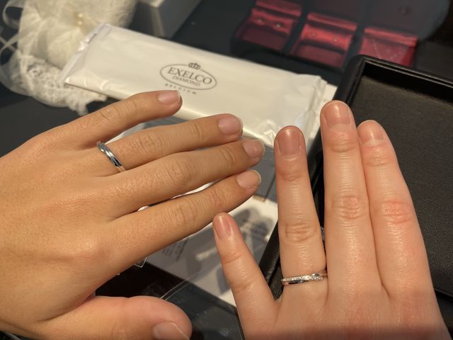 結婚指輪購入時の写真