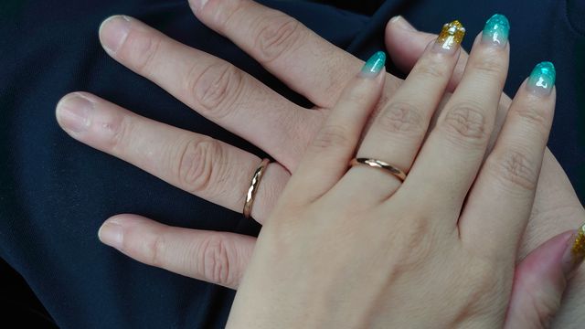 ホワイトゴールド(夫)とピンクゴールド(私)