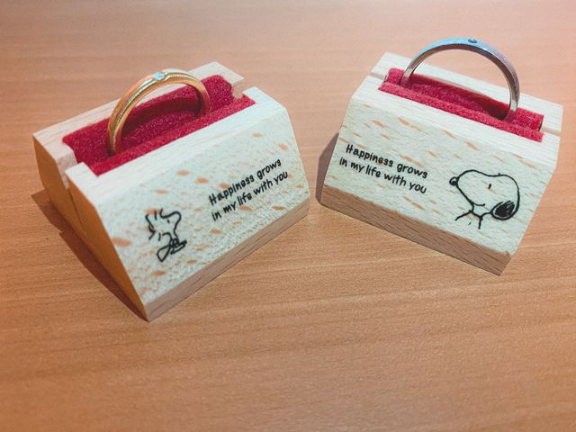 スヌーピーのボックスに入れてもらえます。