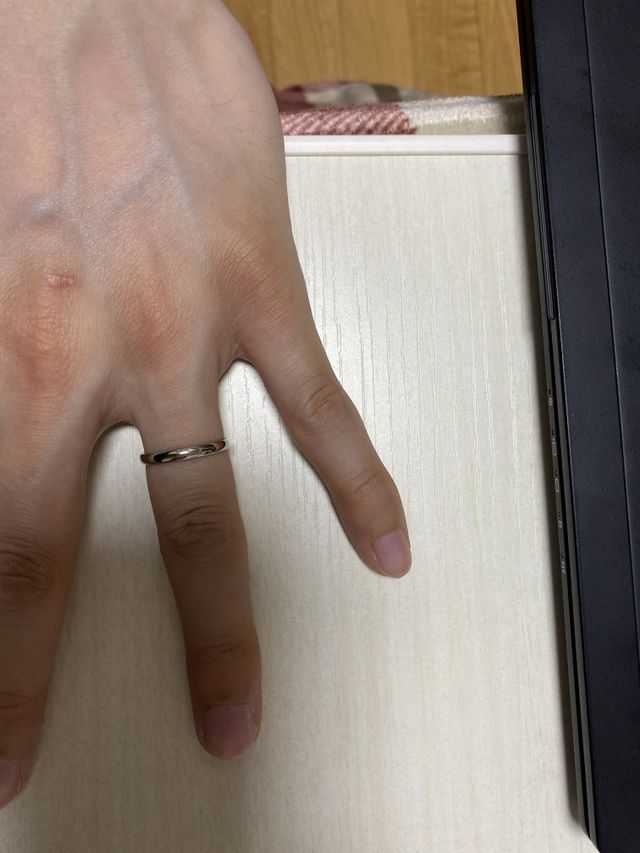 初めて指輪です。