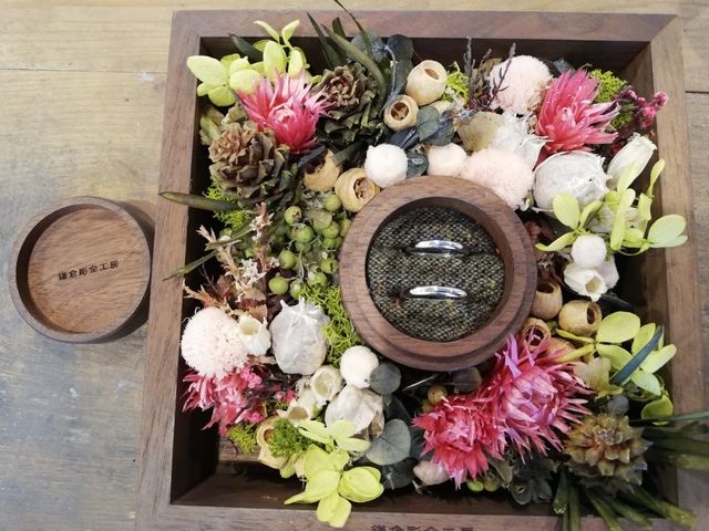 完成後、可愛い箱にセットしてもらえます。