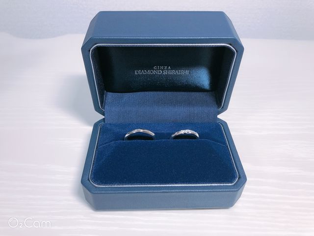 購入した結婚指輪の写真