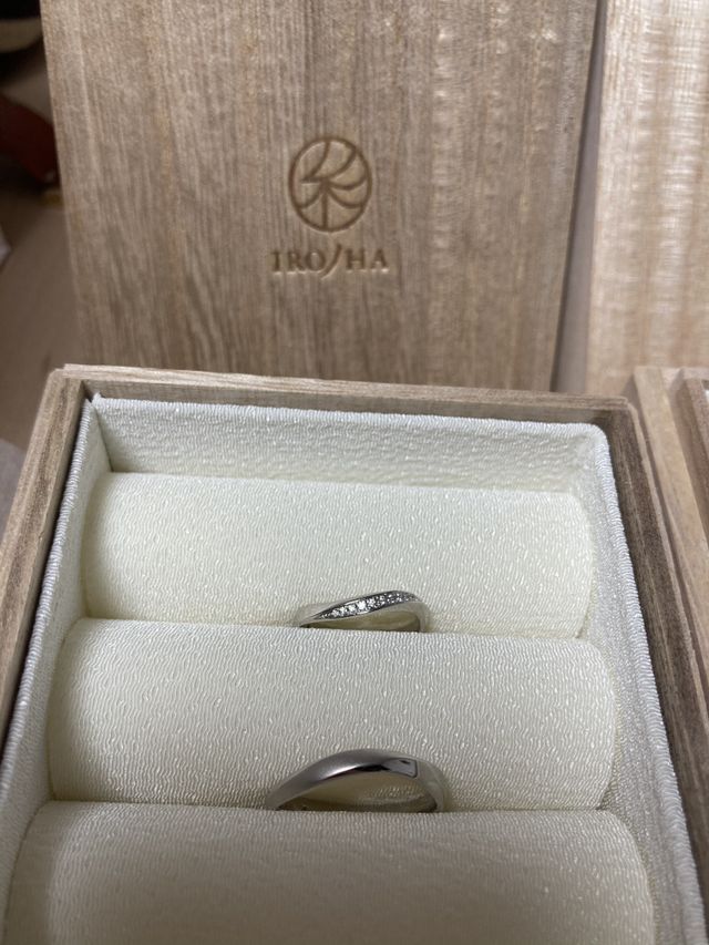 結婚指輪も同じデザインにしました！