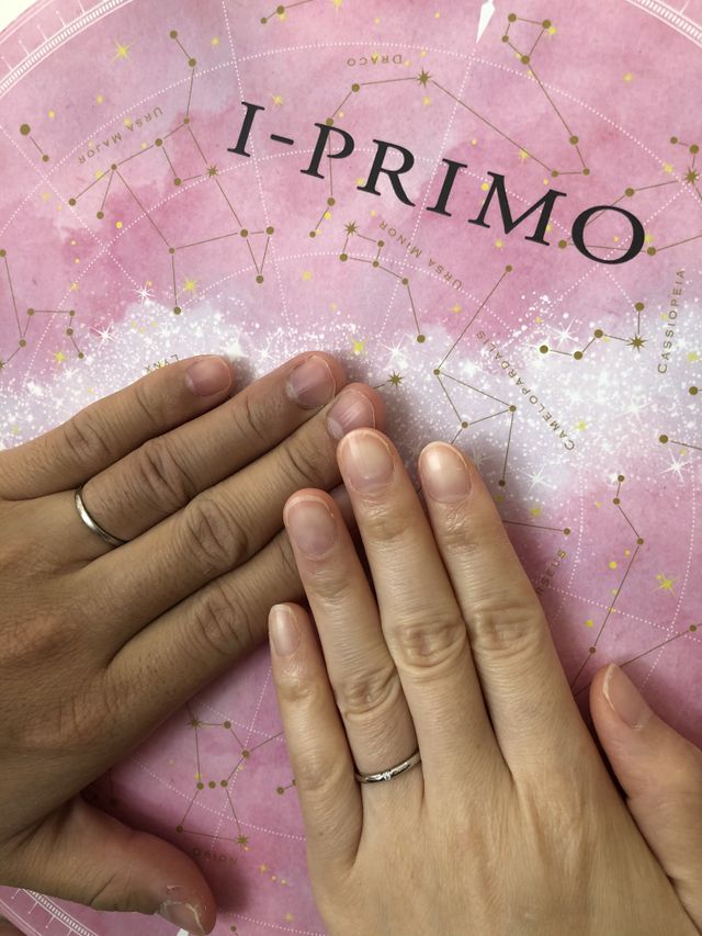 結婚指輪着用時の写真