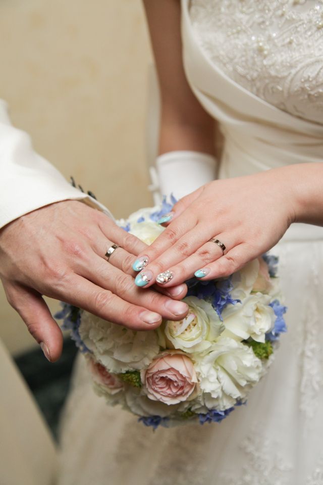 結婚式当日に着用している写真です。