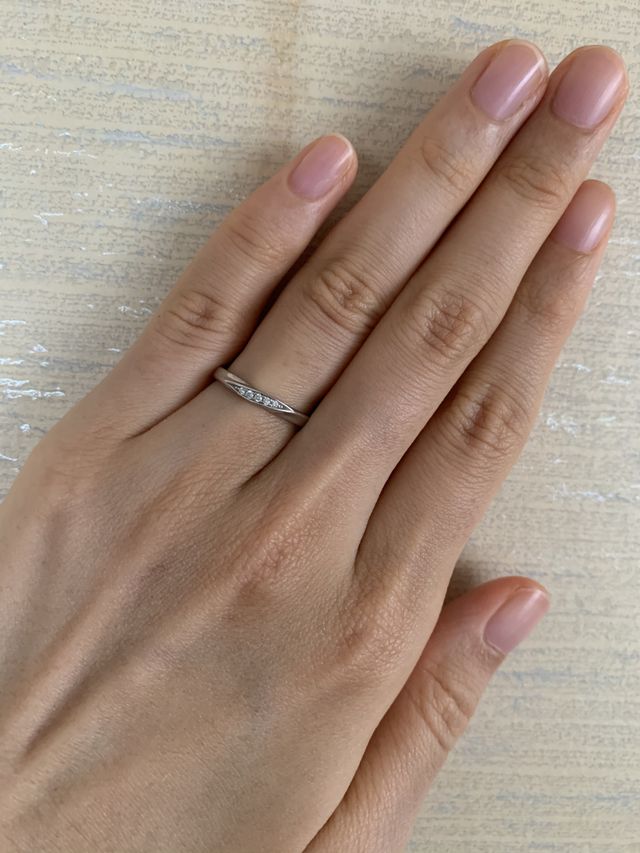 指にはめた図です！