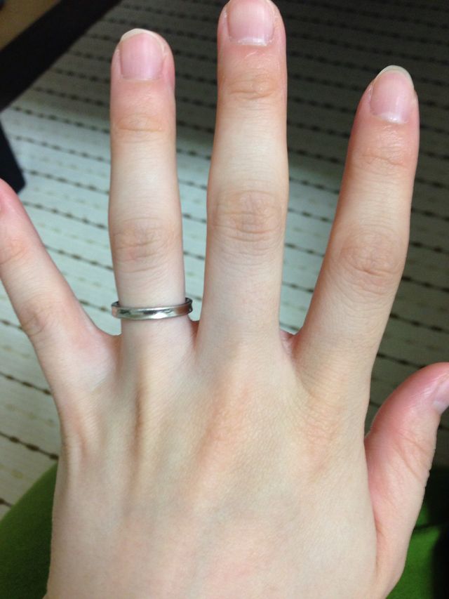 指につけている写真です