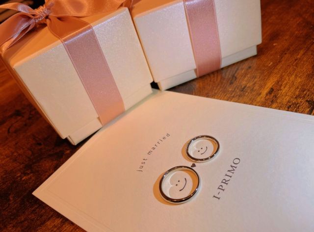 時間をかけて決めたデザイン。2人とも大満足でした。
