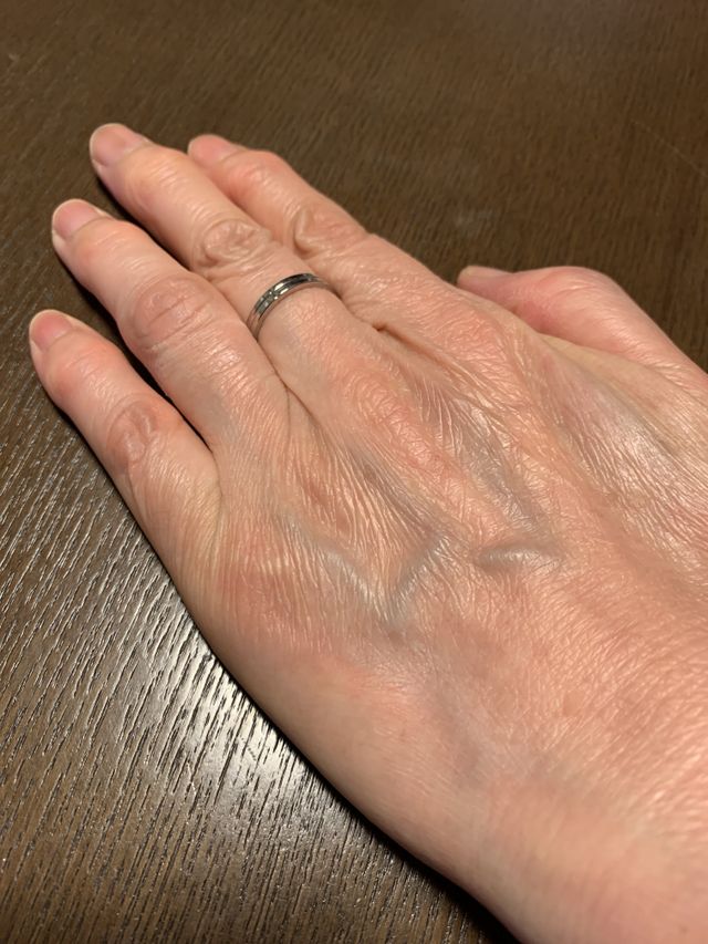 Ｐtauの指輪です。結婚40年の記念に買いました。
