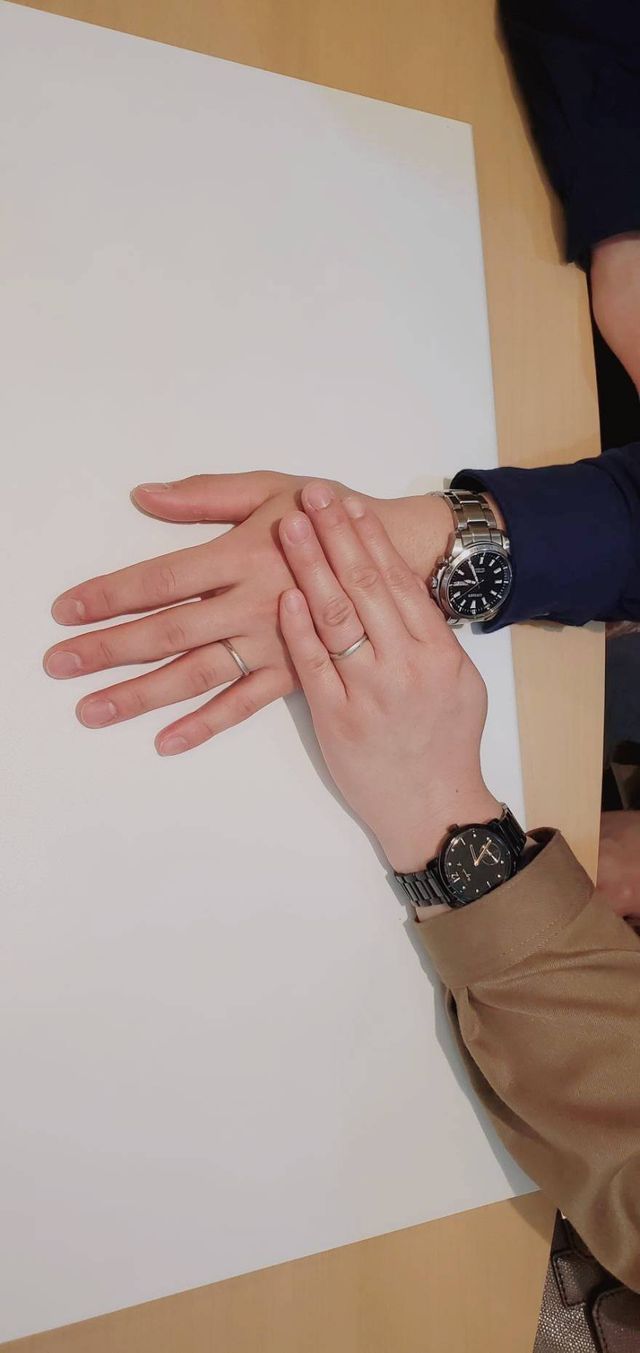 指輪着用時です。