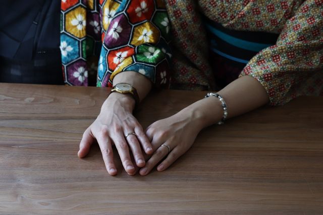 本社で受け取った際、店員さんに撮影いただきました。