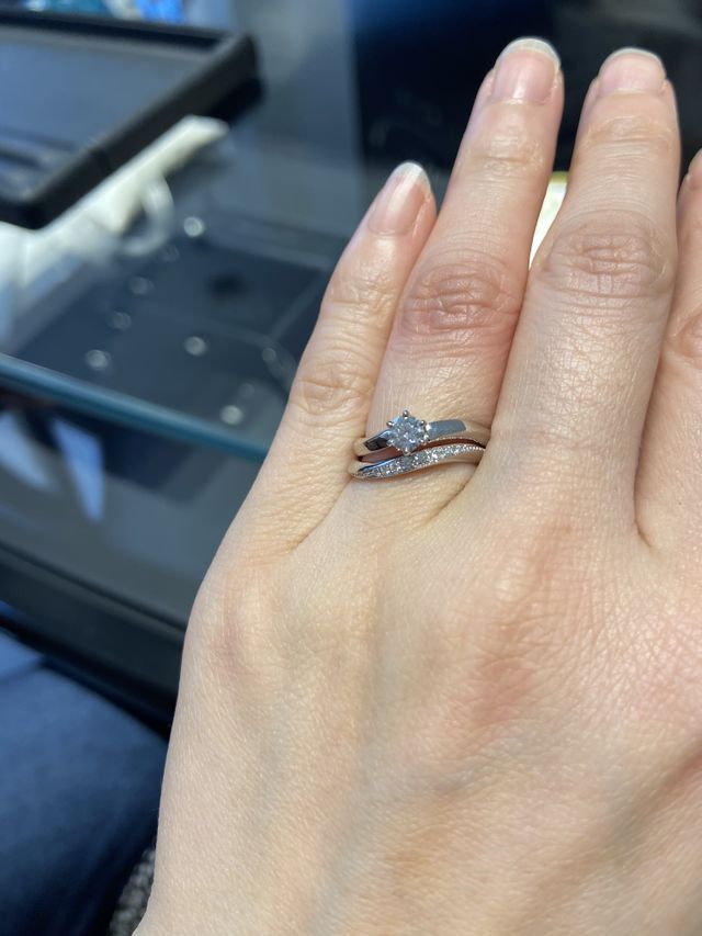 Tracetoileの結婚指輪とSt.Hubertの婚約指輪