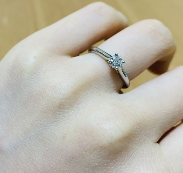1895ソリテールリング試着しました！シンプルで可愛い❤︎