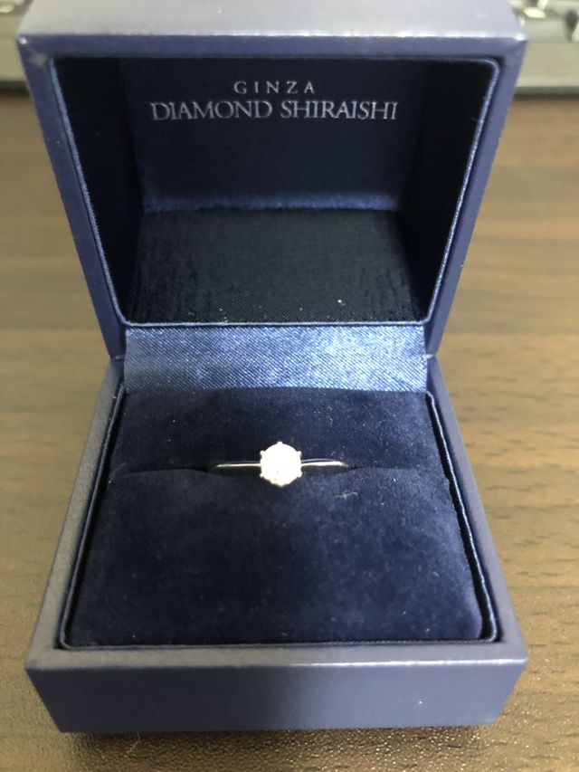 自分で選んだダイヤにプロポーズようリングを合わせたもの