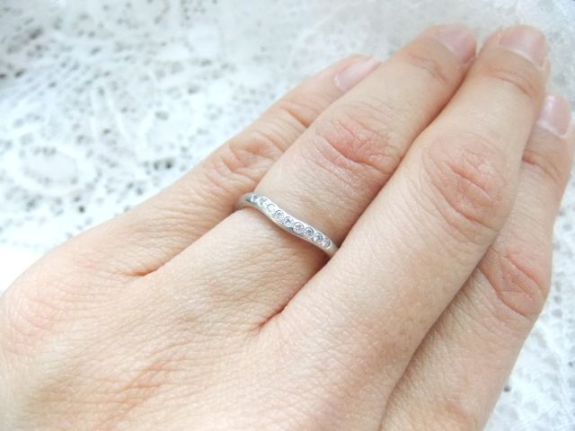 普段通り指にはめたところ