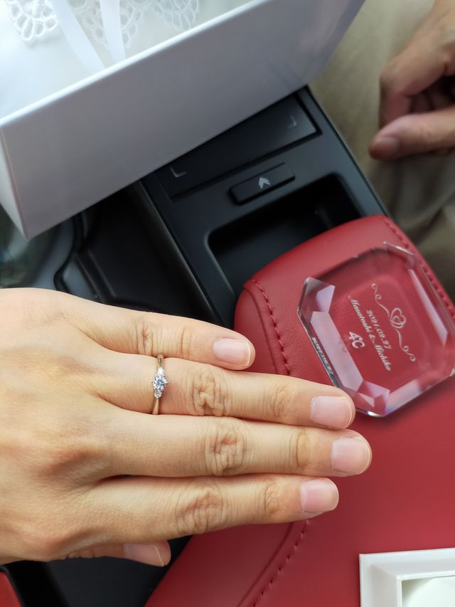 指輪ができました。つけ心地は最高です。