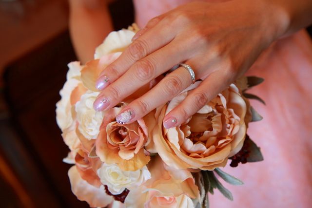 結婚式場の前撮りでの写真です