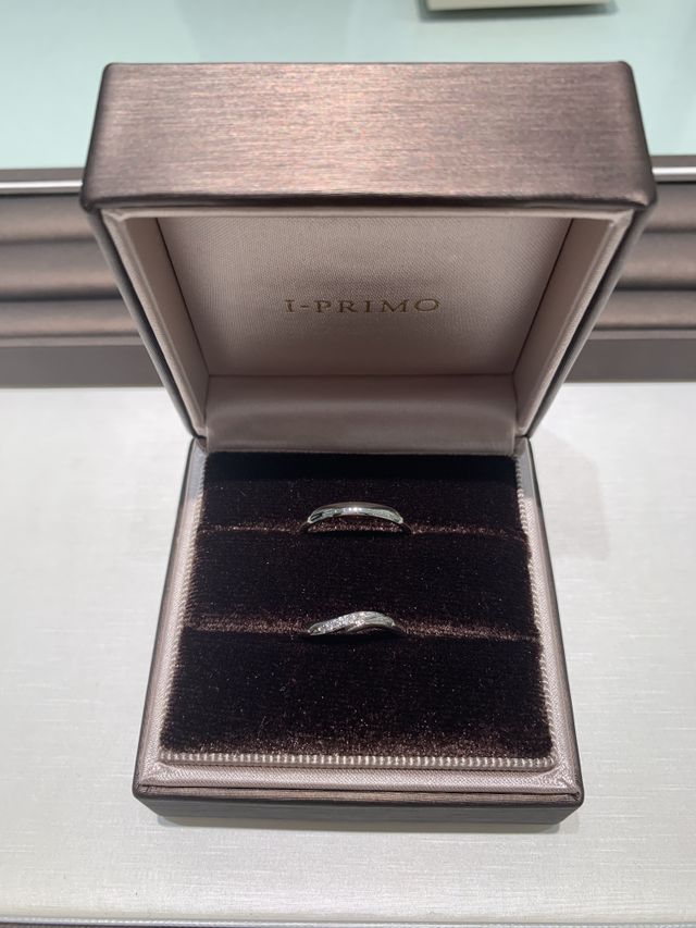 購入した結婚指輪。