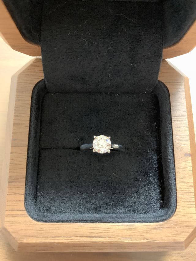 憧れの大粒ダイヤを用いたソリテールリング