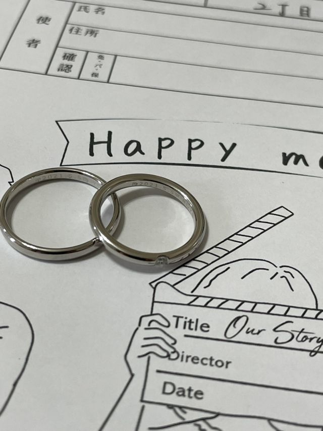 ダイヤの輝き◎。
レーザーで文字を印字してあります。