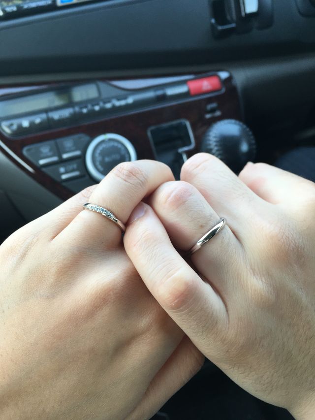 リングが出来上がった日の帰り道です