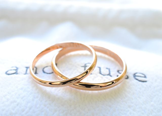 ピンクゴールド鏡面仕上げにしました