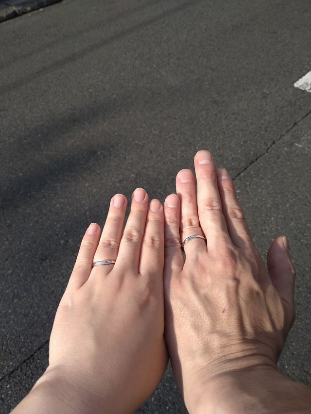 二人の着用写真です。