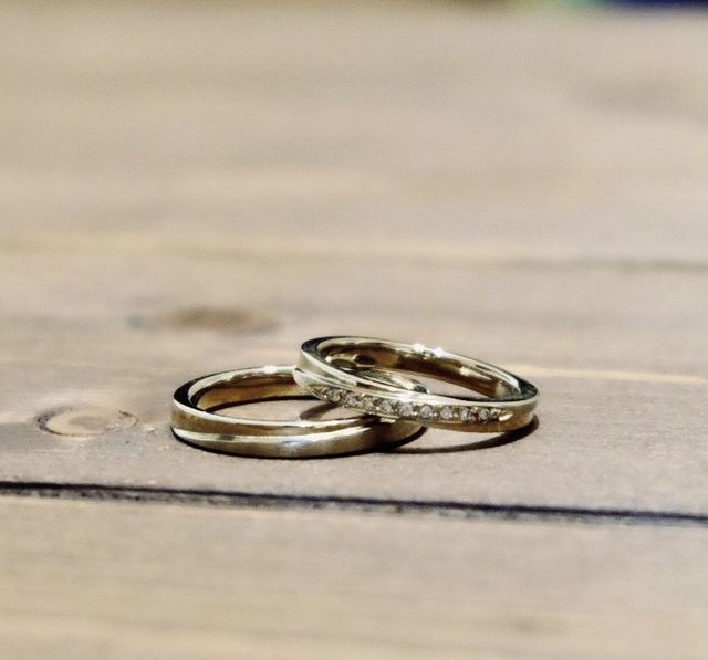 ペアで初めて結婚指輪を作りました。
